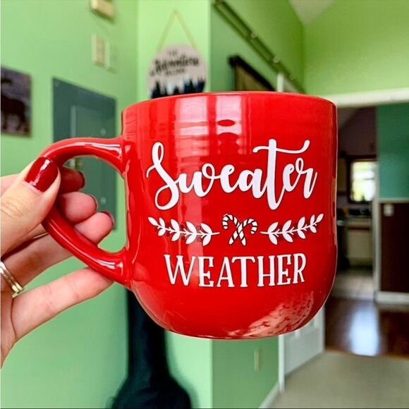 Sweater Weather Festive Christmas Holiday Cheer Kitchen Coffee Tea Ceramic Mug - Picture 3 of 5